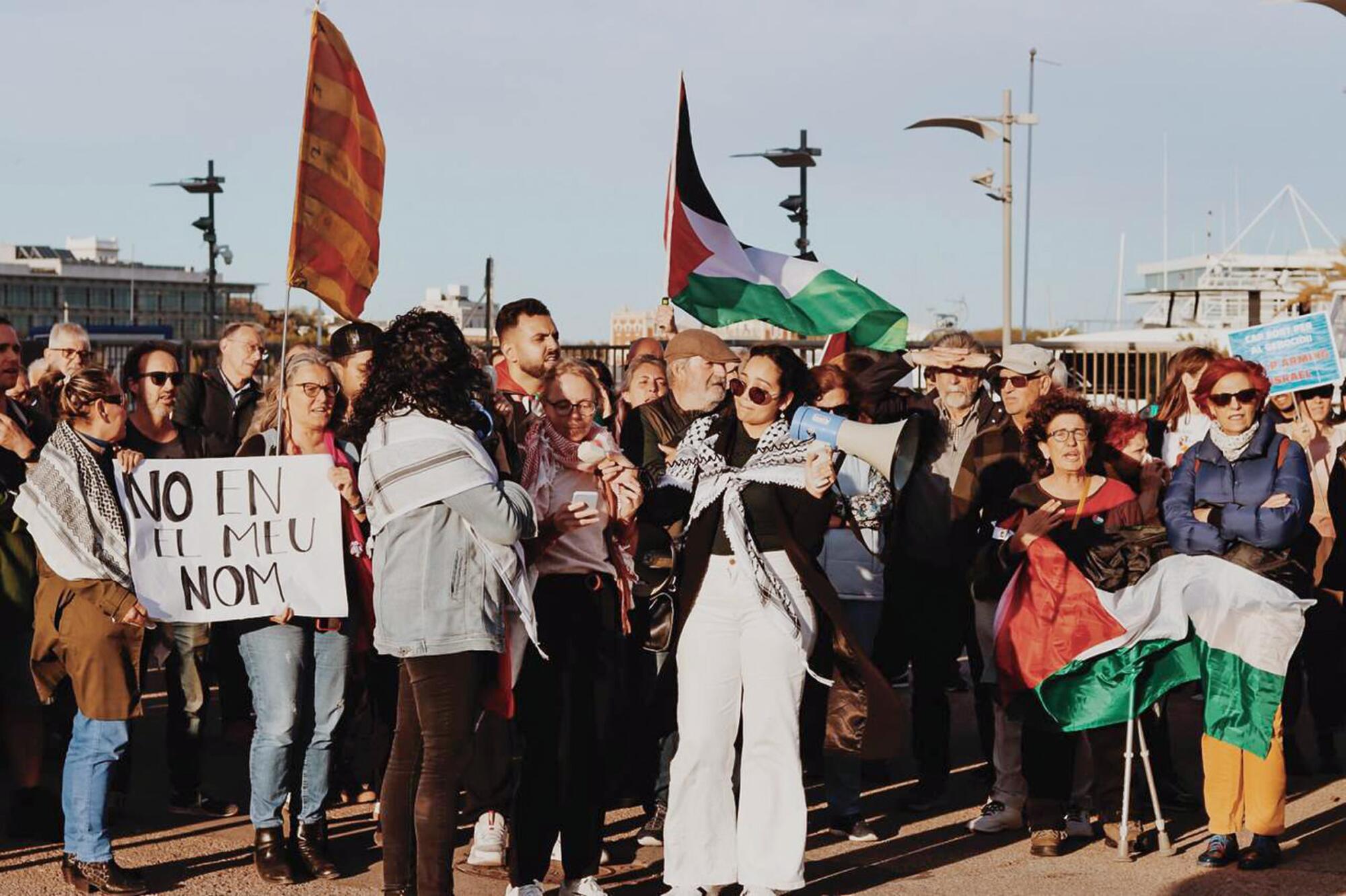 Concentración Valencia comercio armas Israel